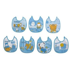 Kit Babador Semaninha Felpudo Azul 7 Peças - Papi