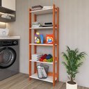 Ver imagem 1 de Armário Multiuso Movlar 5 Prateleiras Organizador Lavanderia