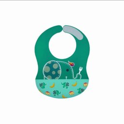 Babador Infantil Cobertura Total XL Elefante Verde - 1