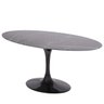 Mesa de Jantar Tulipa Saarinen Redonda 180x100 Cm Mármore Nero - 2