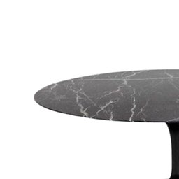 Mesa de Jantar Tulipa Saarinen Redonda 180x100 Cm Mármore Nero - 4