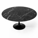 Ver imagem 2 de Mesa de Jantar Tulipa Saarinen Redonda 180x100 Cm Mármore Nero
