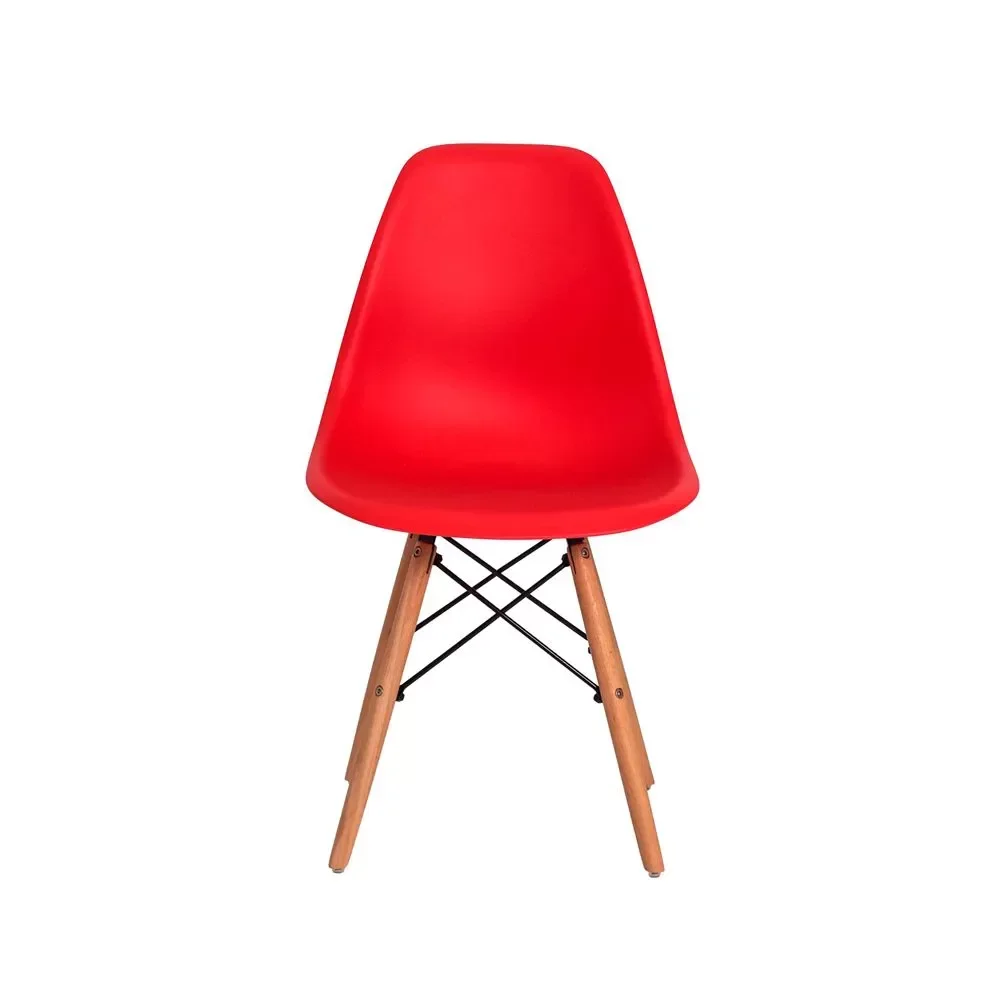 Cadeira Eiffel Eames Roxa Base Madeira - CADEIRA DKR:AZUL CLARO - 2