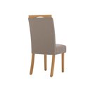 Ver imagem 6 de Conjunto Mesa de Jantar Lins com Vidro e 6 Cadeiras Bella Henn - Nature/off White/marrom Amêndoa