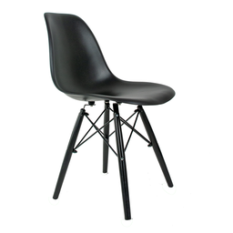 Cadeira Eames Pp Preta Pés em Polipropileno - 1