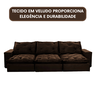 Sofá Terra Retrátil e Reclinável Marrom Claro 370 cm - 3
