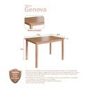Ver imagem 4 de Mesa de Jantar em Madeira Maciça 120cm Genova Amêndoa Mj4120