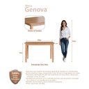 Ver imagem 5 de Mesa de Jantar em Madeira Maciça 120cm Genova Amêndoa Mj4120