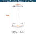 Ver imagem 2 de Base de Mesa de Jantar Redonda Pisa Beta Fratini 72 Cm (altura) em Aço Inox com Disco Redondo