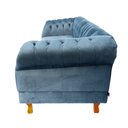 Ver imagem 3 de Dois Sofás Chesterfield Duque 3 lugares 2M - Suede Azul Petróleo / sala de estar, recepção