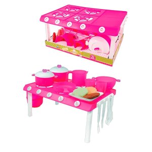 Brinquedo Cozinha Cooktop Gigi Gourmet Infantil 24 Pçs