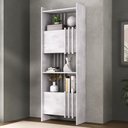 Ver imagem 2 de Estante para Escritório Home Office Multiuso 2 Portas Sheld A02 Concreto - Lyam Decor