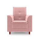 Ver imagem 5 de Kit Poltrona e Puff Amamentação Confortável Ternura Veludo:rosa