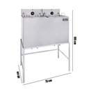 Ver imagem 2 de Fritadeira Elétrica Industrial Dupla com Filtro de Água e Cavalete 220v Feqdc Fire