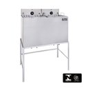 Ver imagem 1 de Fritadeira Elétrica Industrial Dupla com Filtro de Água e Cavalete 220v Feqdc Fire