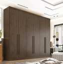 Ver imagem 1 de Guarda Roupa Casal 100% MDF 6 Portas 6 Gavetas 273cm Gramado Castanho - Valverde
