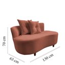 Ver imagem 7 de Namoradeira Sofá Feijão Suria Orgânica Bouclé Terracota