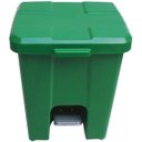 Ver imagem 1 de Cesto De Lixeira Quadrada Plástica Com Pedal 15 Litros Verde