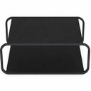 Ver imagem 7 de Mesa de Centro para Sala de Estar 80cm Orgânica Industrial Alek A03 Nero Preto - Lyam Decor