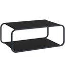 Ver imagem 2 de Mesa de Centro para Sala de Estar 80cm Orgânica Industrial Alek A03 Nero Preto - Lyam Decor