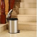 Ver imagem 4 de Lixeira Inox Com Pedal Balde Removível 12 Litros