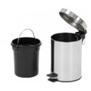 Ver imagem 3 de Lixeira Inox Com Pedal Balde Removível 12 Litros