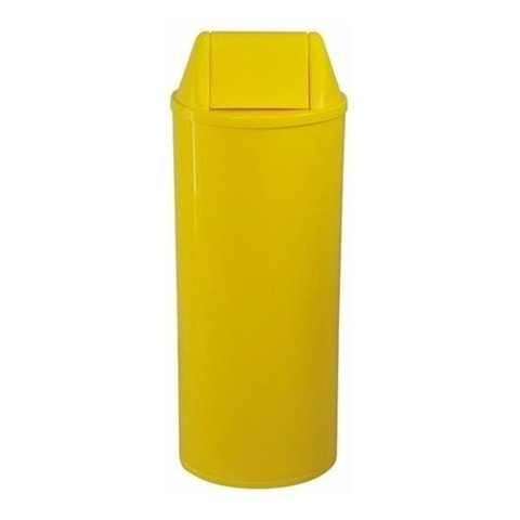 Cesto Lixeira 22L Com Tampa Vai E Vem Basculante Amarelo