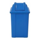 Ver imagem 1 de Cesto Quadrado Com Tampa Vai E Vem 60 Litros Azul