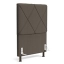 Ver imagem 1 de Cabeceira Cama Box Solteiro Mel 90cm com Frame Linho Marrom - Desk Design