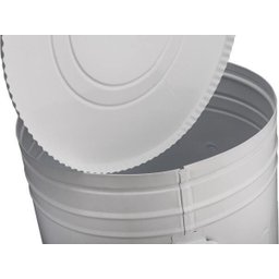 Lixeira 30 Litros Branca Lata De Lixo Americana Branca Metal - 4