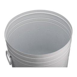 Lixeira 30 Litros Branca Lata De Lixo Americana Branca Metal - 2