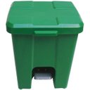 Ver imagem 1 de Cesto De Lixeira Quadrada Plástica Com Pedal 15 Litros Verde