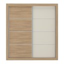 Ver imagem 7 de Guarda-roupas Casal 2 Portas de Correr 4 Gavetas Dallas Multimóveis Mp4313 Madeirado/off White