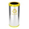 Lixeira Em Aço Inox Com Aro Pintado 22 Litros - 1