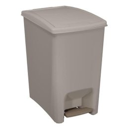 Lixeira Astra Branca Pedal Dupla Abertura - 1