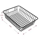 Ver imagem 2 de Cesto Aramado Preto De Metal Retangular 25Cm