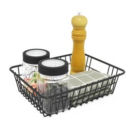 Cesto Aramado Preto De Metal Retangular 25Cm - 3