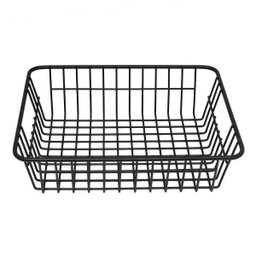 Cesto Aramado Preto De Metal Retangular 25Cm - 4