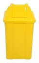 Ver imagem 1 de Cesto Quadrado Com Tampa Vai E Vem 60 Litros Amarelo
