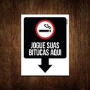 Ver imagem 1 de Placa Sinalização - Cigarro Jogue Suas Bitucas Aqui 36x46