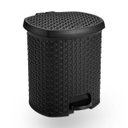Ver imagem 1 de Lixeira com Pedal Rattan 15litros Plasnorthon Preta