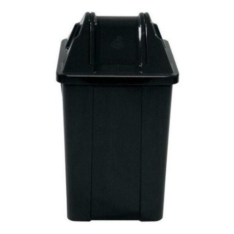 Cesto Quadrado Com Tampa Vai E Vem 60 Litros Preto