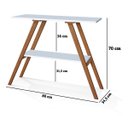 Ver imagem 2 de Aparador Cantinho Do Café Decoração Pés Em Madeira Retrô - Branco