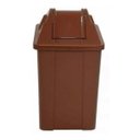 Ver imagem 2 de Cesto Quadrado Com Tampa Vai E Vem 60 Litros Verde