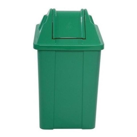 Cesto Quadrado Com Tampa Vai E Vem 60 Litros Verde