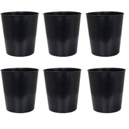 Kit 6 Lixeira Escritório Cesto Multiuso 10L Preto Arqplast - 1