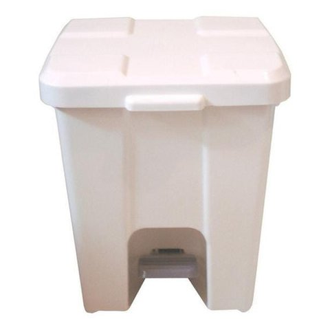 Cesto Quadrado Com Pedal 15 Litros P15 Branco