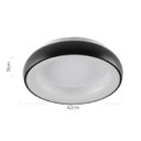 Ver imagem 4 de Luminária Plafon de LED Redondo 42cm Preto para Sala Quarto Corredor Hall Área Gourmet