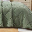 Ver imagem 3 de Kit Cobre Leito Essencial Casal Micropercal 300 Fios Dupla Face Colcha 3 Peças Verde