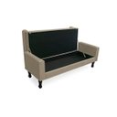 Ver imagem 3 de Recamier Bau Felix Solteiro 0,90M Suede Bege